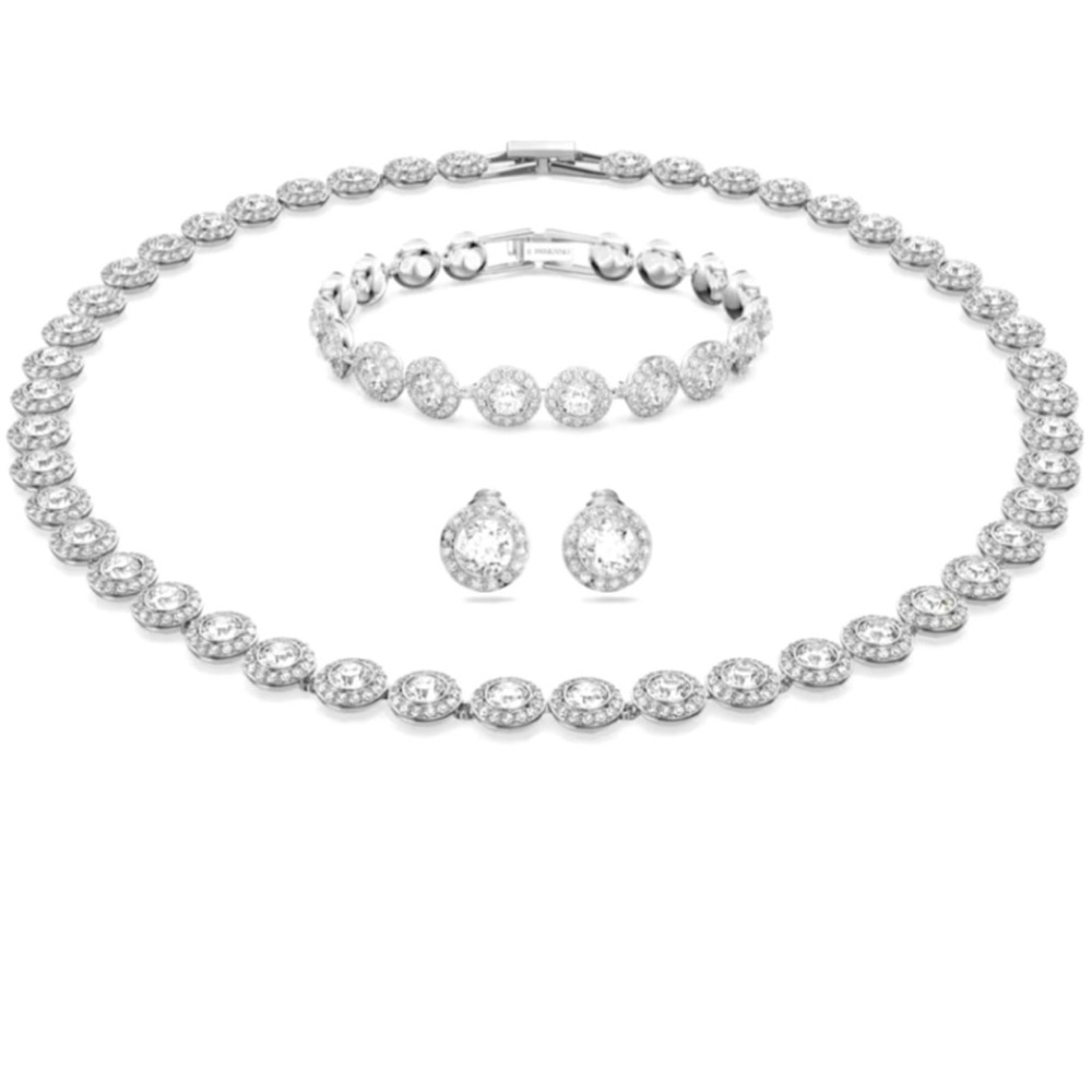 Gorgeous Swarovski Una Angelic Necklace Bracelet & Studs Set